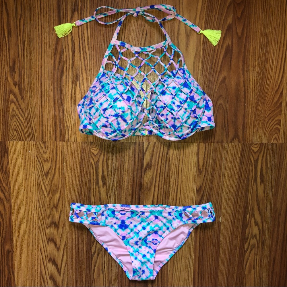 NWOT Shade & Shore Strappy Strap Bikini Set 38C M